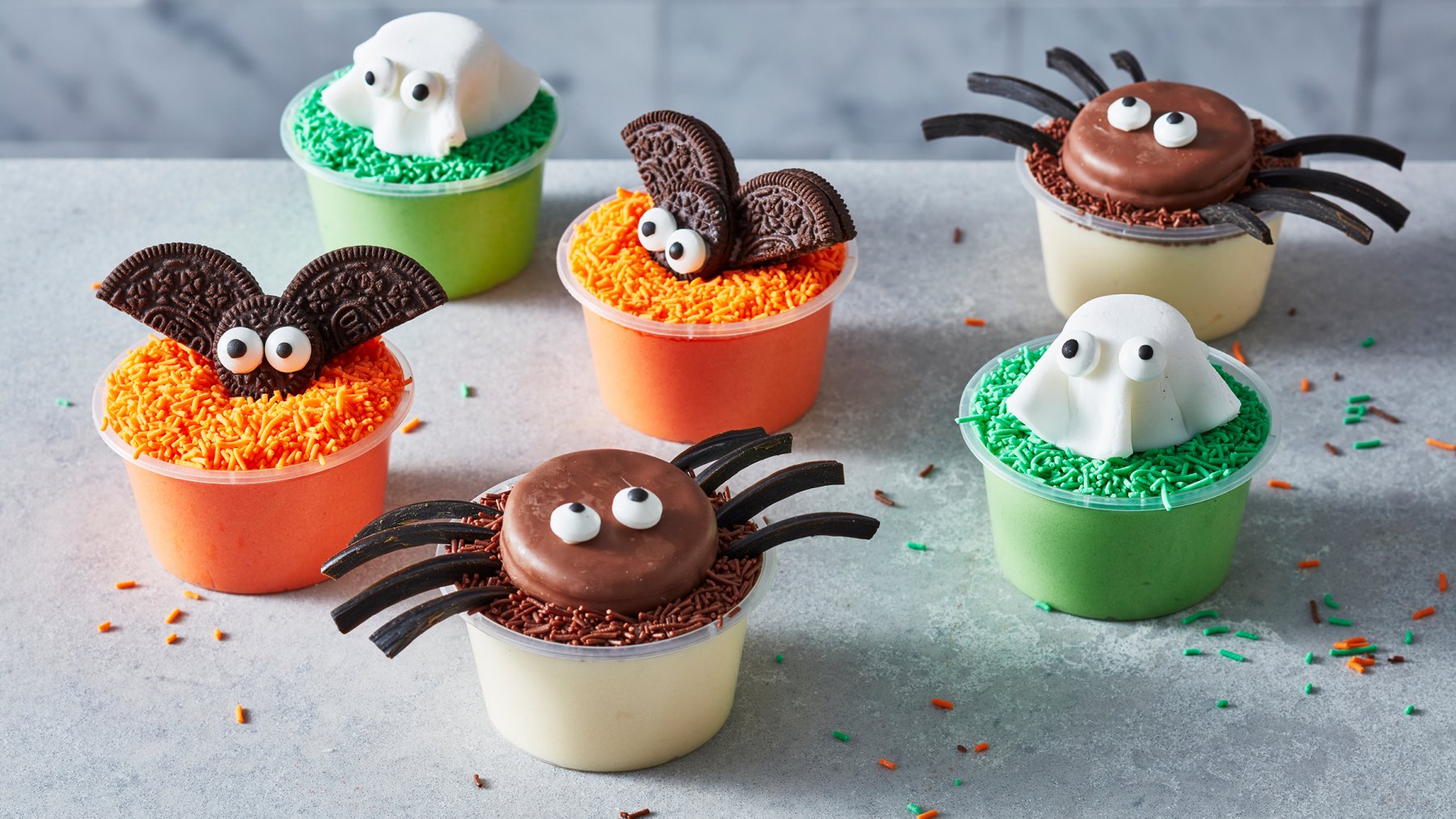 Halloween Cheesecake Cups White Wings
